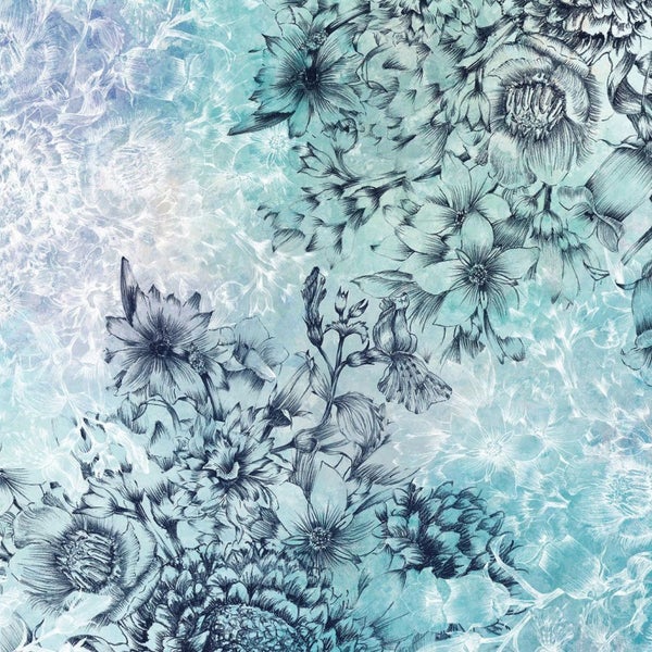 Blumentapete mit floralem Muster