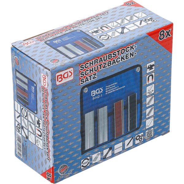 BGS technic Schraubstock Schutzbacken Satz in Verpackung