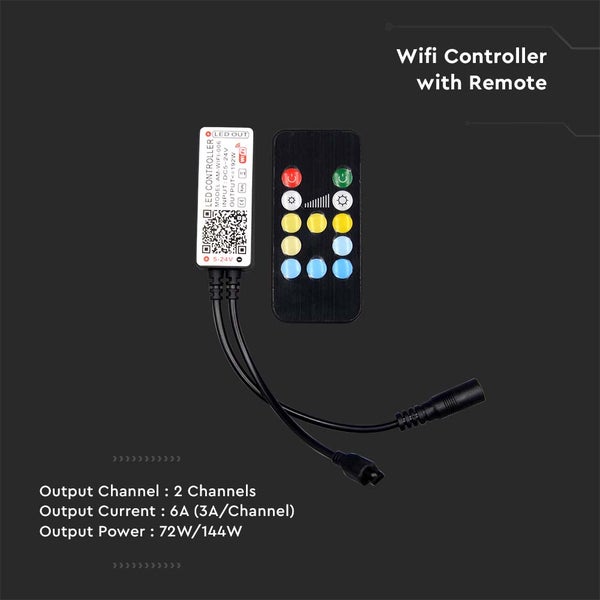 WLAN Controller mit Fernbedienung zur Steuerung von LED-Beleuchtung