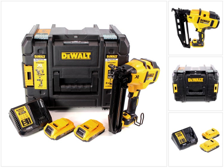DeWalt Akku Nagler Set mit Koffer, zwei Akkus und Ladegerät