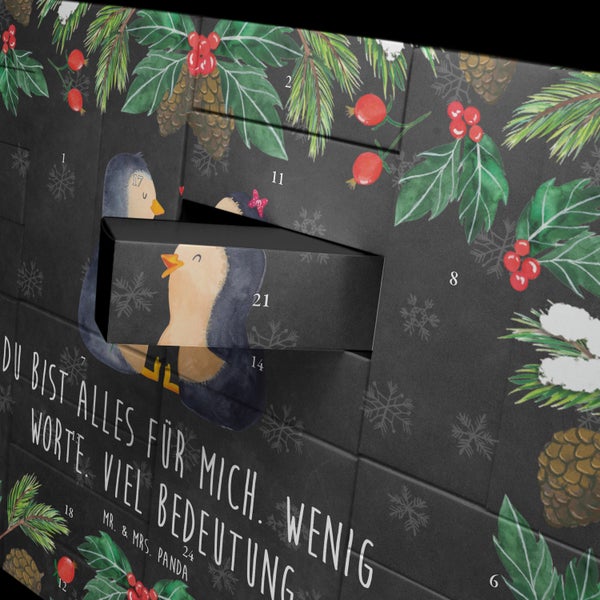 Mr. & Mrs. Panda Befüllbarer Adventskalender Pinguin Pärchen - Schwarz