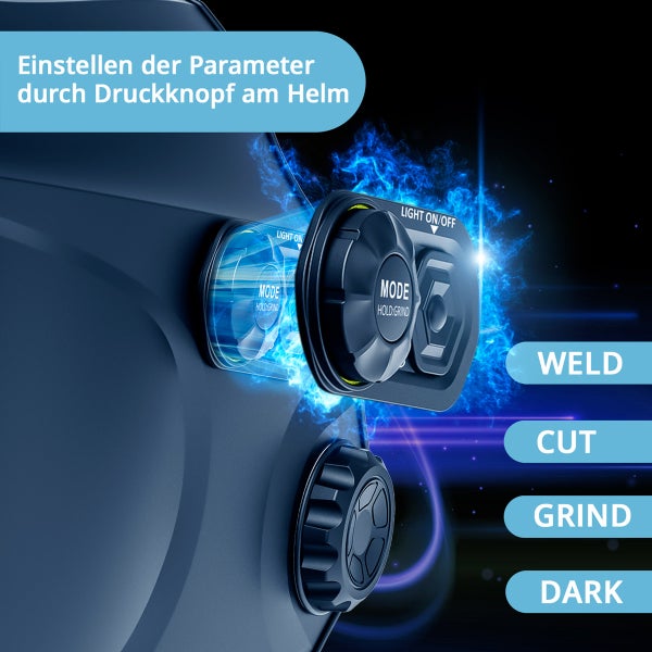 Schweißhelm RAPTOR 3-in-1 Automatik-Schweißermaske mit LED-Licht