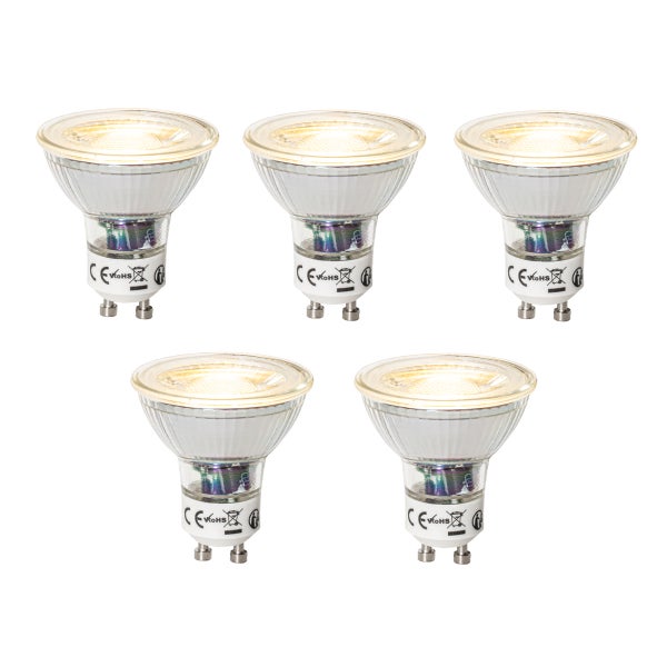 Set mit 5 GU10 dimbare LED lamp 7W 700 lm 2700K