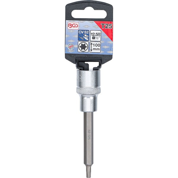 BGS Bit-Einsatz Länge 100 mm Antrieb Innenvierkant 12,5 mm (1/2) T-Profil (für Torx) T25 - 4470