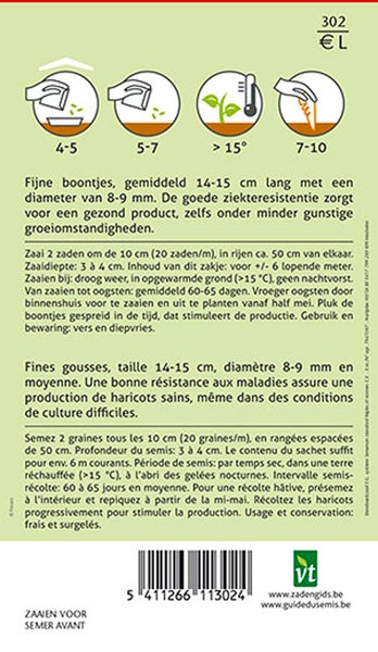 Informationen zur Aussaat und Ernte von Bohnensamen