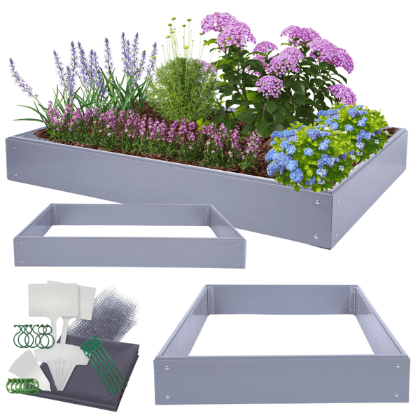 Hochbeete Growline Plast HxBxT 21x160x110 cm 1 Ebene Kunststoff Grau