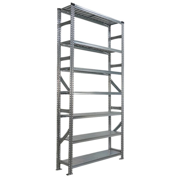 Metallregal mit sieben Ablageflächen