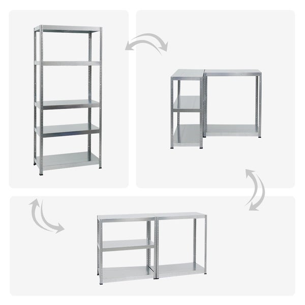 PROREGAL Mega Deal 3x Schwerlastregal Steel Eagle HxBxT 180 x 80 x 40 cm Fachlast 130 kg Verzinkt