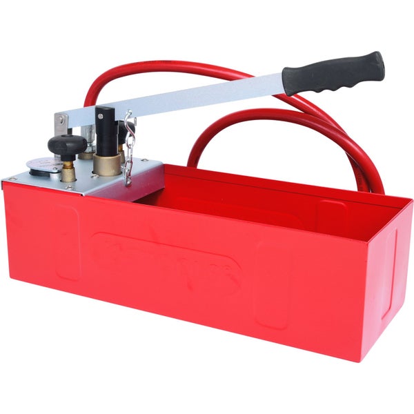 Druckprüfpumpe mit Manometer und Hebel