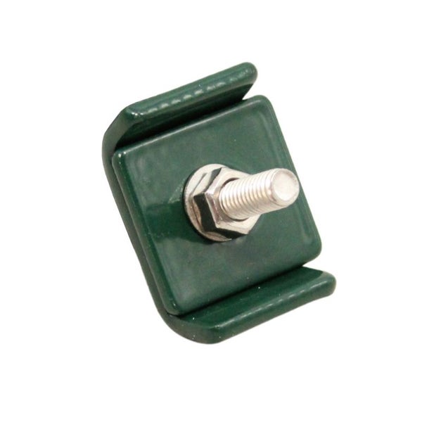 Halterung für Zaunelemente mit Schraube