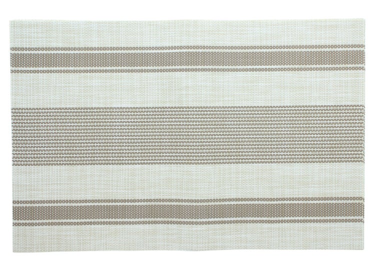 FRANK FLECHTWAREN | Platzmatte Querstreifen, 4er Set, KUNSTSTOFF, 45 x 30 cm