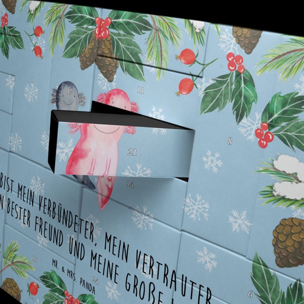 Mr. & Mrs. Panda Befüllbarer Adventskalender Axolotl Freundin - Blau Pastell