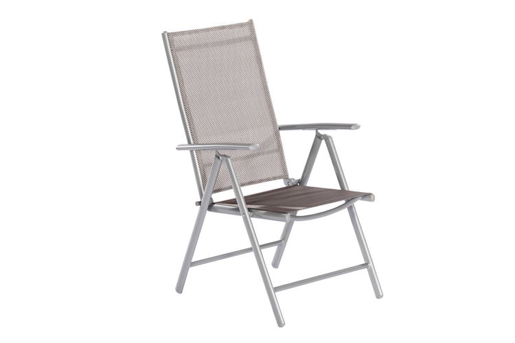 Amalfi Gartensessel, klappbar, Rückenlehne verstellbar, 2er Set, diamantbraun