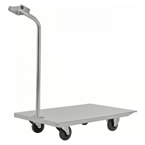 Edelstahl Transportwagen mit vier Rädern und Griff
