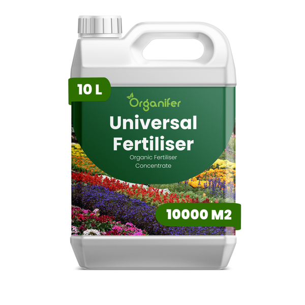 Organifer Organischer Universal Dünger Konzentrat 10 Liter für 10000 Quadratmeter im Kunststoffkanister.