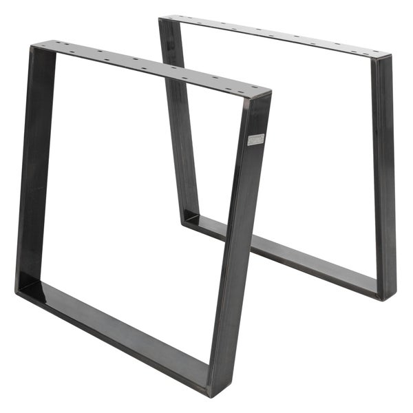 ML-Design 2er Set Tischkufen 80GRAD Neigung, 75x72 cm, Industrial, Profil 8x2 cm, Schräge Tischbeine, Metall Möbelkufen, Tischgestell Stahl geneigt, Esstisch/Schreibtisch Tischuntergestell, Möbelfüße