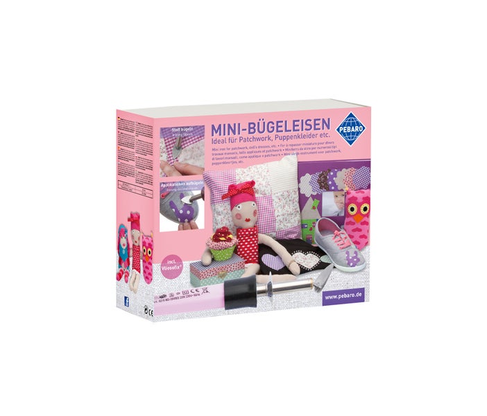 Pebaro Mini Buegeleisen für Patchwork und Bastelarbeiten in Verpackung