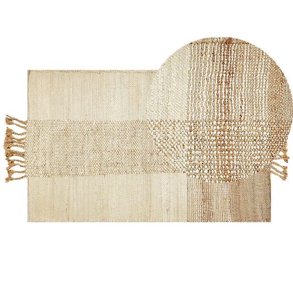 Teppich HAMZALAR Beige 80 x 150 cm Jute