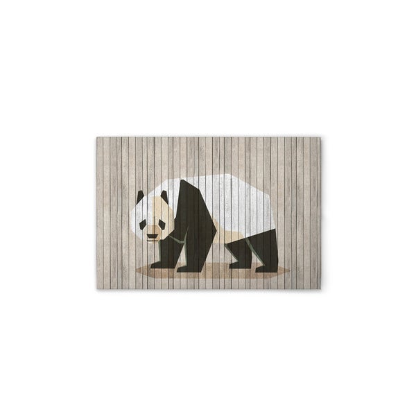 Dekobild mit Panda Motiv auf Holz