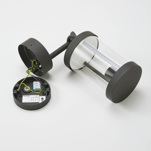 Lucande Wandlampe aussen, Wandleuchte außen Laterne IP54 Außenbeleuchtung Wand Hof Garten Terrasse Balkon Aussenwandleuchte