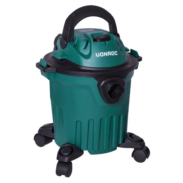 VONROC Nass und Trockensauger - Nasssauger, Industriesauger trocken und nass - Werkstattsauger 1000W - 12L Tank - 1,5m Schlauchlänge - inklusive Zubehör