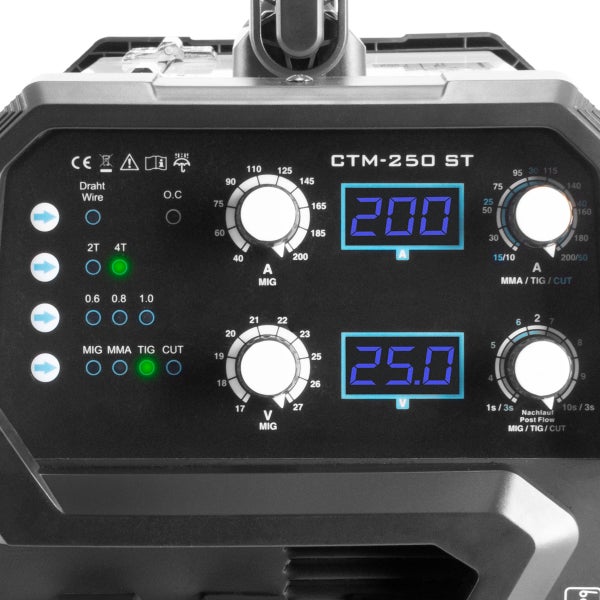STAHLWERK Kombi-Schweißgerät CTM-250 ST Digital 5-in-1 Inverter mit 200 A