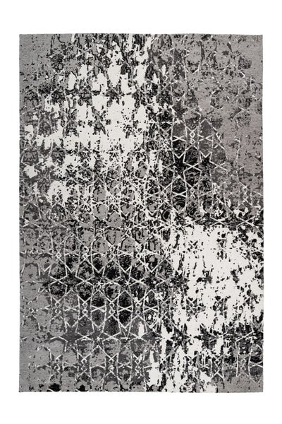 Flachflor Teppich Azuka Grau Modern 80 x 150 cm