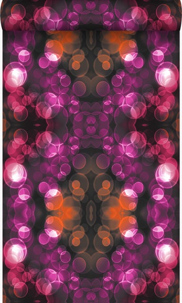 Origin Wallcoverings Tapete Kaleidoskopmuster Rosa und Orange - 53 cm x 10.05 m - 337202