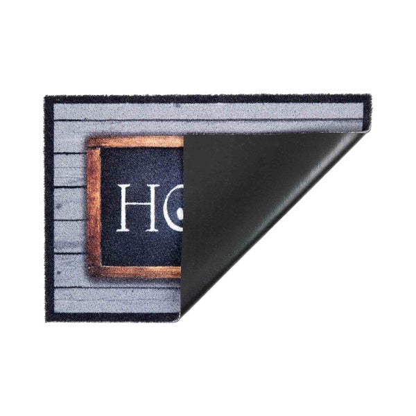 Fußmatte mit Hausmotiv und rutschfester Rückseite