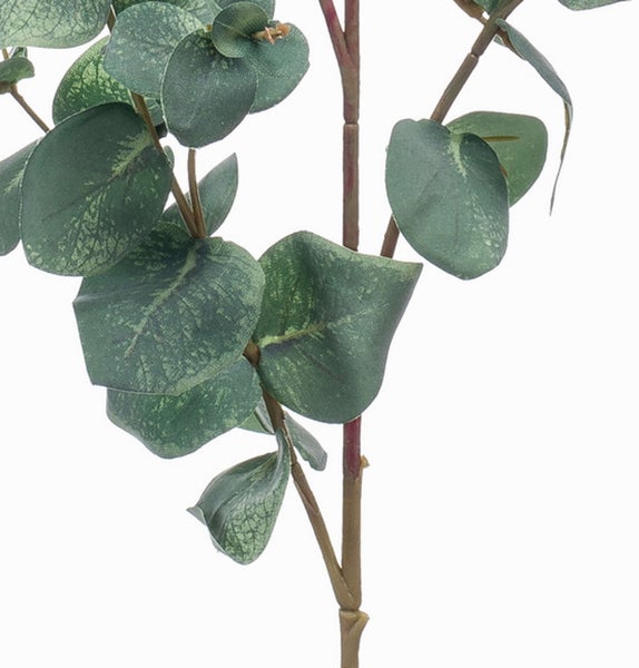 Künstlicher Dekozweig mit strukturierter Oberfläche in dunkler Bronzeoptik.