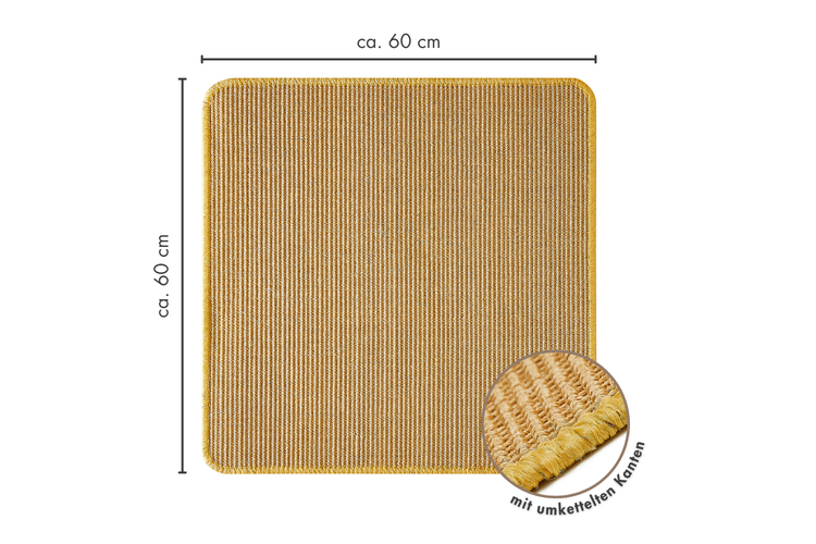 Kratzmatte Sisal 60 x 60 cm in natur
