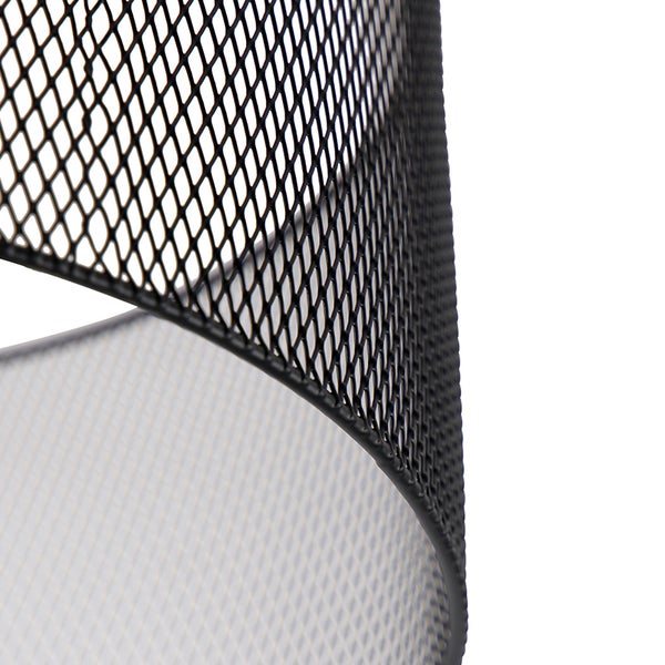 Detailansicht eines Drahtgeflecht-Schreibtischorganizers