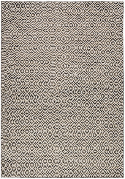 Wendbarer Wollteppich im skandinavischen Design 2-Seitiger Skandi Naturgrau 80x150 cm