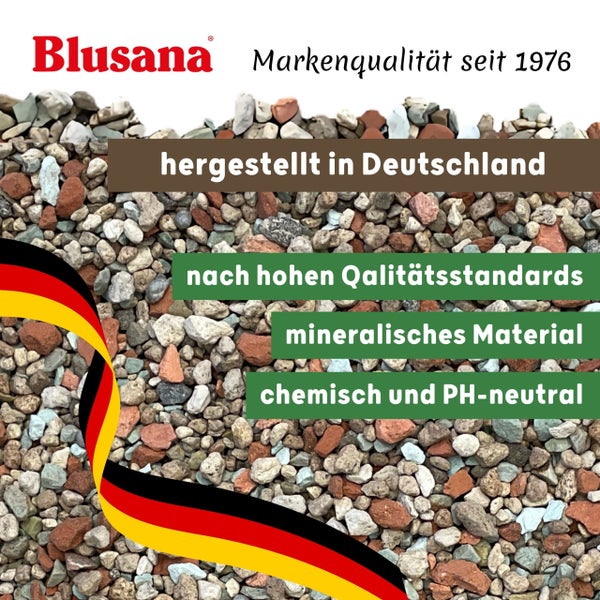Blusana Mineralisches Pflanzsubstrat vorgedüngt für Pflanzen 30 Liter Bims Lava-Stein Zeolith Ton Mix Granulat feine Körnung 2-5 mm pH neutral Hydrokultur Drainage & Dekoration