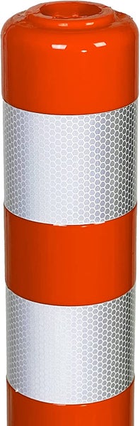 Flexible Premium Absperrpfosten, Poller 100 cm orange Reflexfolie RA2/C - 3 Stück Set
