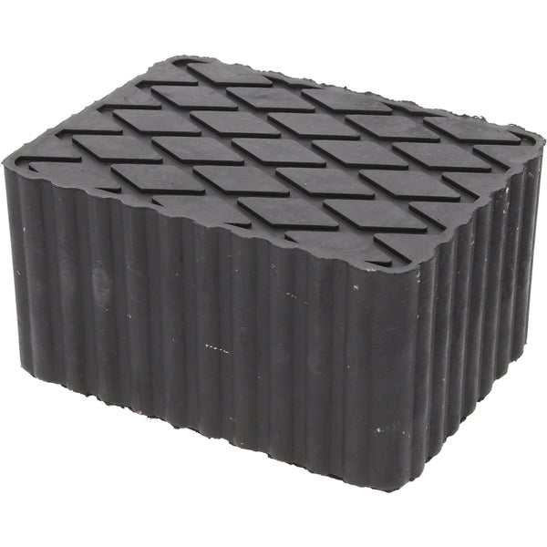 Unterlegblock aus Gummi mit Rillenstruktur