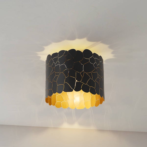 Lindby Deckenlampe Aralena (Modern) in Schwarz aus Metall (1 flammig, E27) - Deckenleuchte Lampe Wohnzimmerleuchte