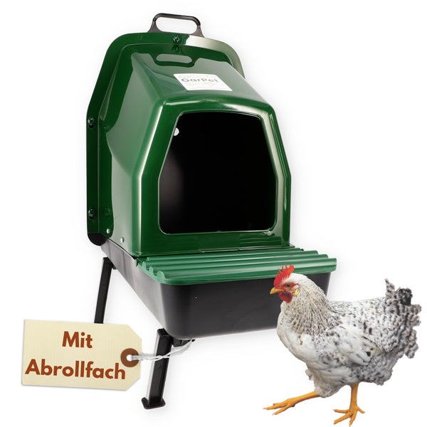 GarPet Hühnerlegenest mit Abrollfach und Füßen aus Kunststoff.
