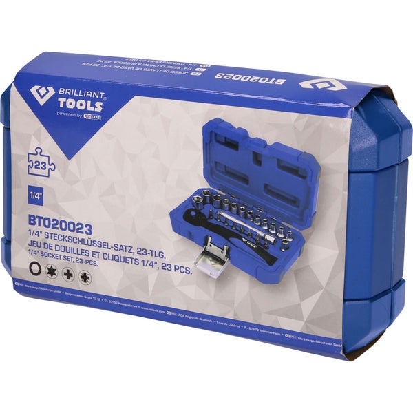 BRILLIANT TOOLS 1/4 Steckschlüssel-Satz 23tlg. - BT020023