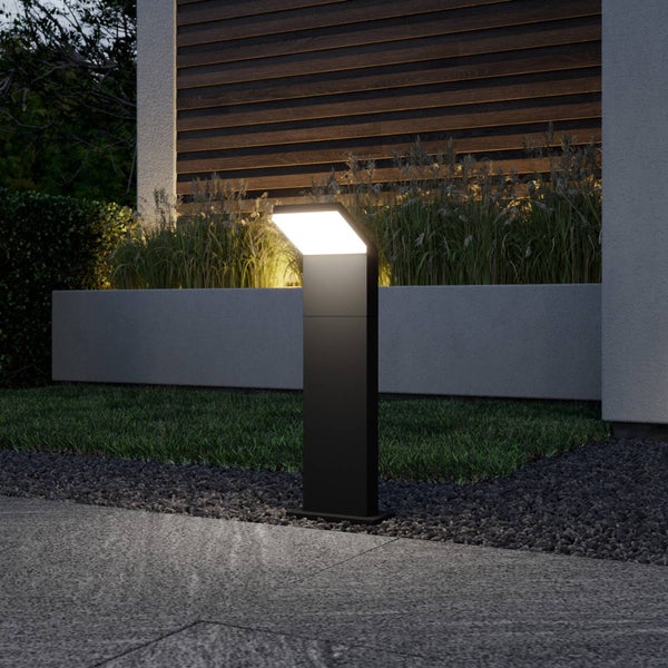 Arcchio LED Außenleuchte Yolena (Modern) in Schwarz aus Aluminium (1 flammig, ) - Wegeleuchte Pollerleuchte Wegelampe Sockelleuchte