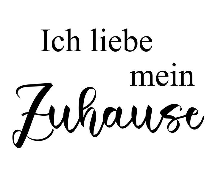 Wandtattoo | Wandspruch | Ich liebe mein Zuhause | Wandaufkleber | selbstklebend | rückstandslos abziehbar | Sticker | Spruch  WT00004 weiß Format: 60x40cm
