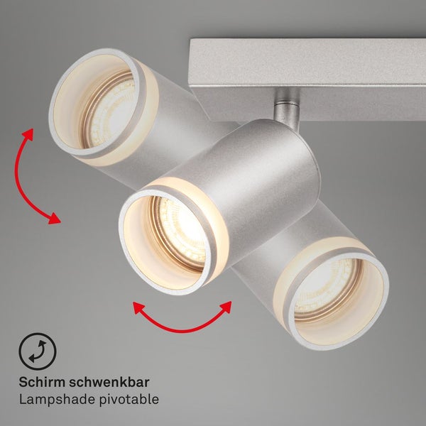 Deckenstrahler Deckenleuchte Deckenlampe Schlafzimmer Schwenkbar 3-flammig GU10