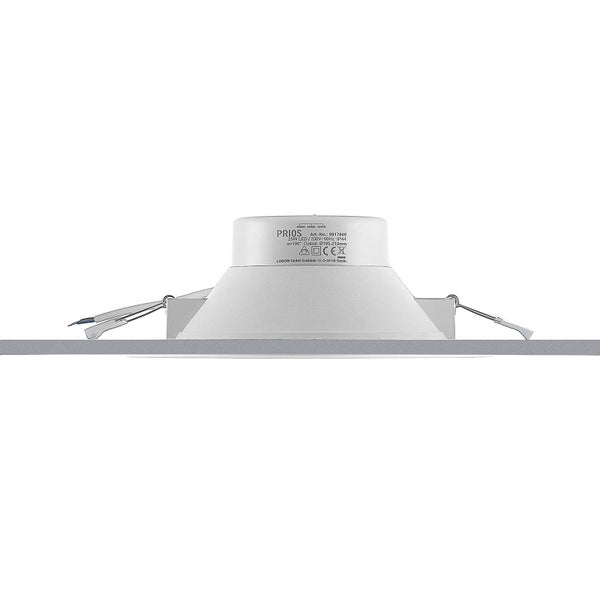 PRIOS LED Rida (Modern) in Weiß aus Aluminium (1 flammig, ) Badezimmerleuchte