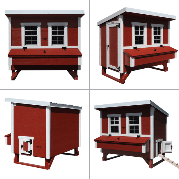 Großer Hühnerstall EZ Chicken Home 2,85m²  188 x 152 x 184 cm Rot hergestellt in EU