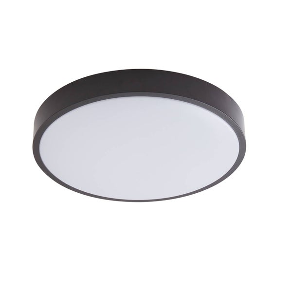 Lindby LED Deckenleuchte Medon (Modern) in Schwarz aus Metall (1 flammig, ) - Lampe Deckenlampe Badezimmerleuchte
