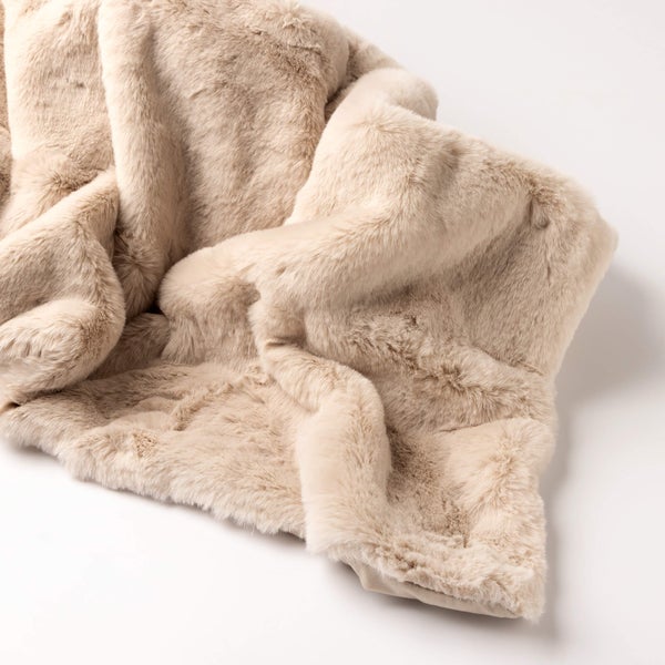 ZINZI - Wohndecke 140x180 cm - bontlook - einfarbig - Pumice Stone - beige