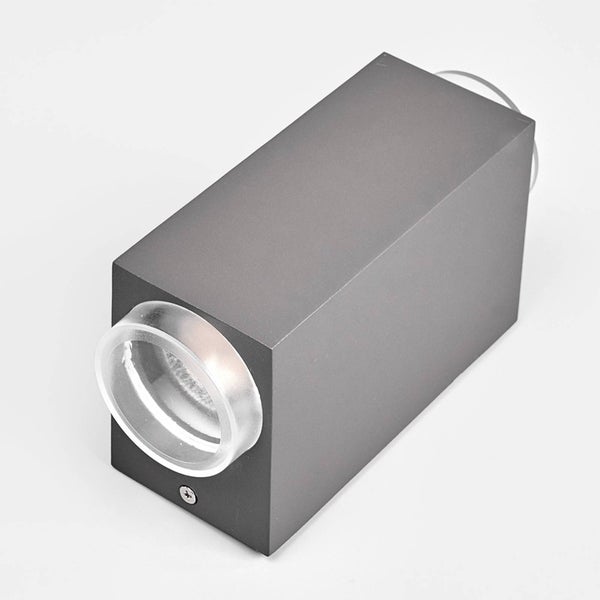 Lindby Wandleuchte außen Jovan (spritzwassergeschützt (Modern) in Alu aus Aluminium (2 flammig, GU10) - Außenwandleuchten Wandlampe Led Außenlampe Outdoor für Außenwand/Hauswand Haus