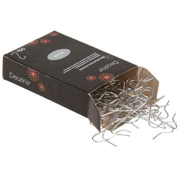 Packung silberne Dekorationshaken