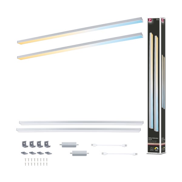 LED Unterschrankleuchte Inline Erweiterungsset Tunable White 2x6W 550x26 mm 2x500lm 24V Chrom matt