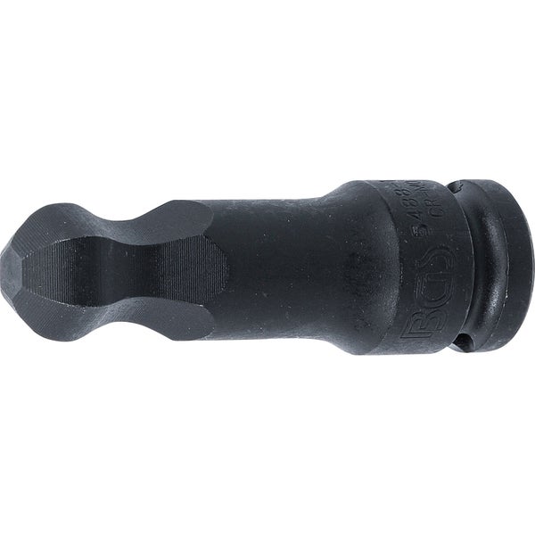 BGS Kraft-Bit-Einsatz Länge 75 mm Antrieb Innenvierkant 12,5 mm (1/2) Innensechskant mit Kugelkopf 17 mm - 5488-17